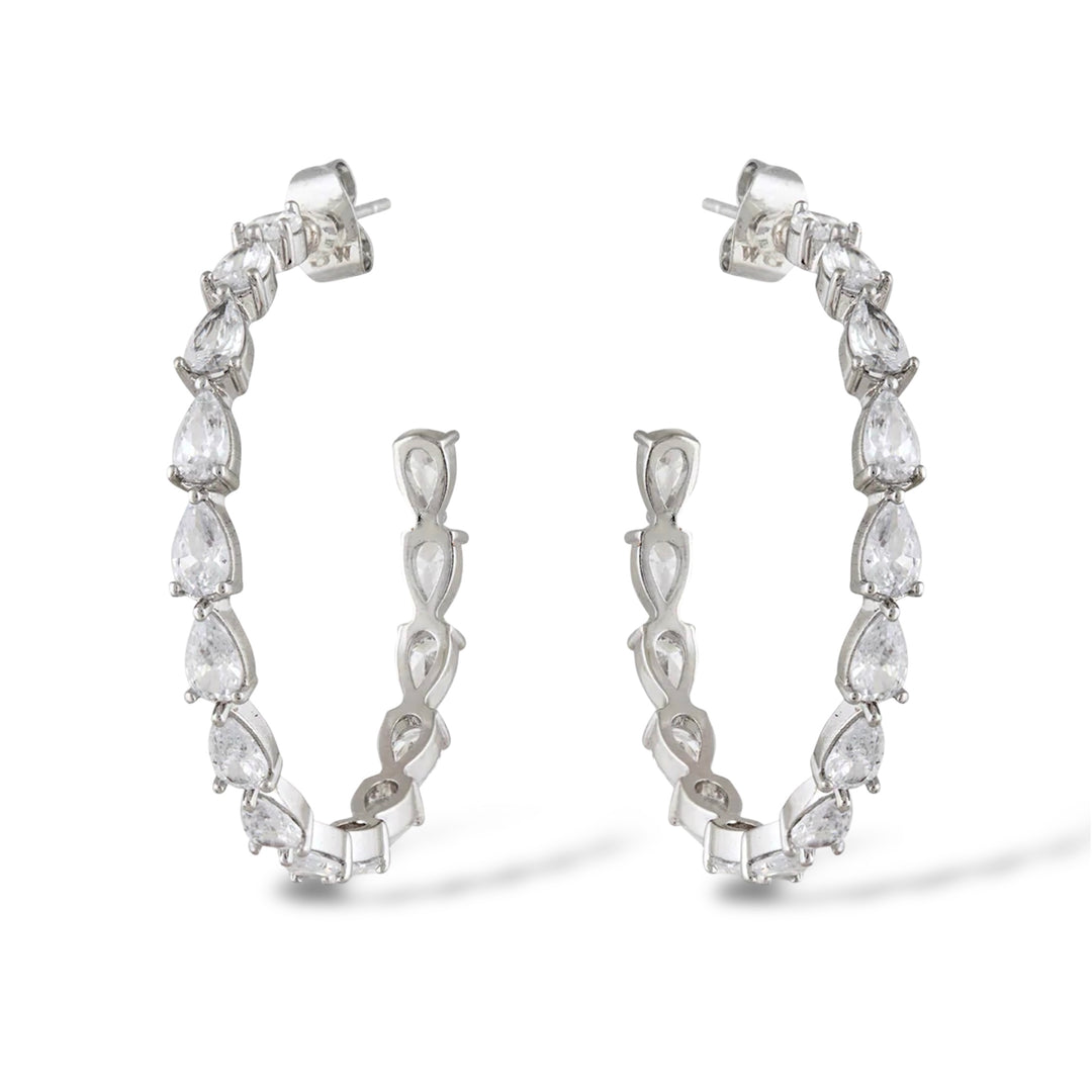 SHANAYA - CZ HOOP EARRINGS