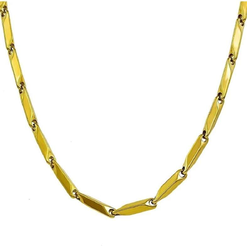 RICE CHAIN IN GOLD FOR MEN - House Of Shikha
