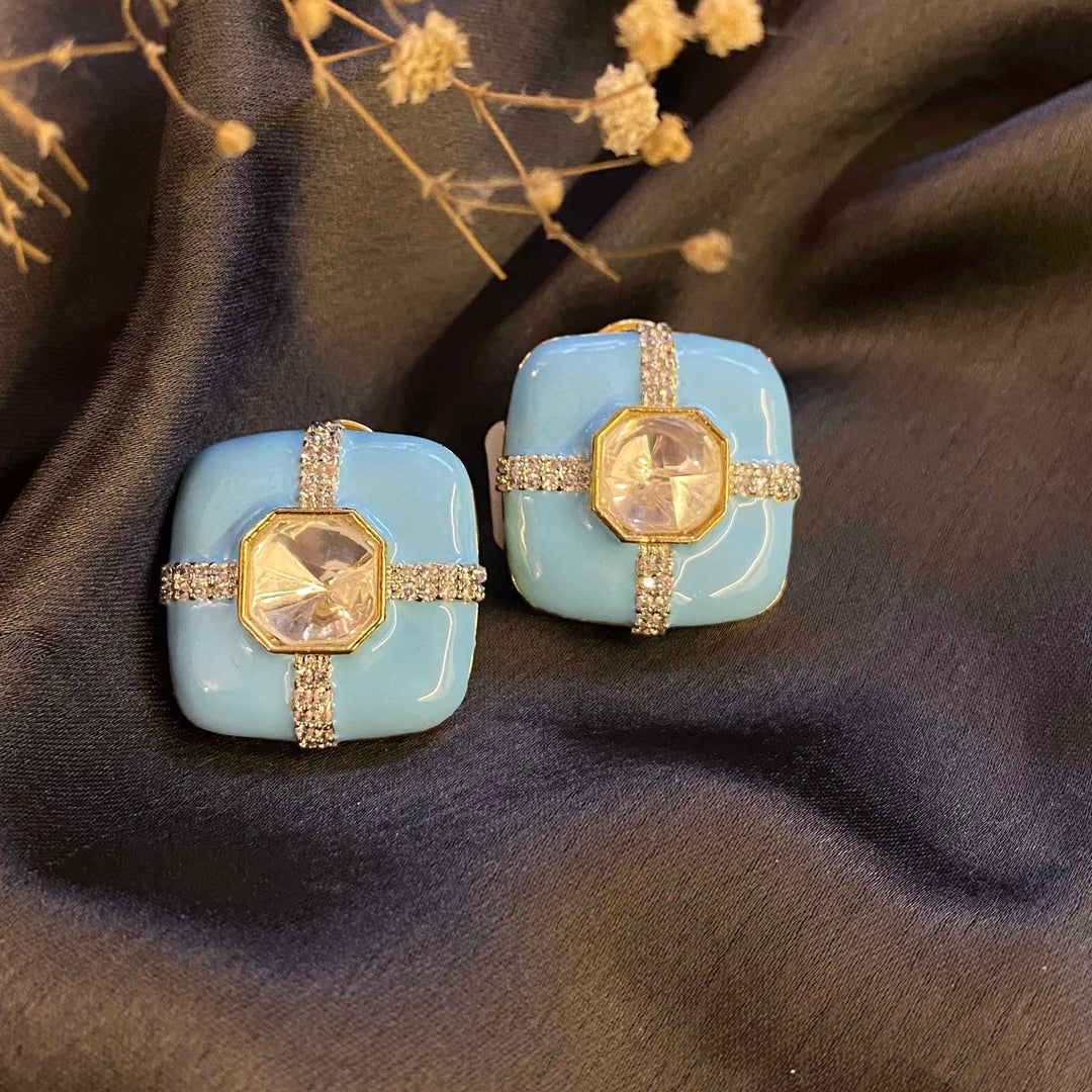 SHYLA ENAMEL EARRINGS - House Of Shikha