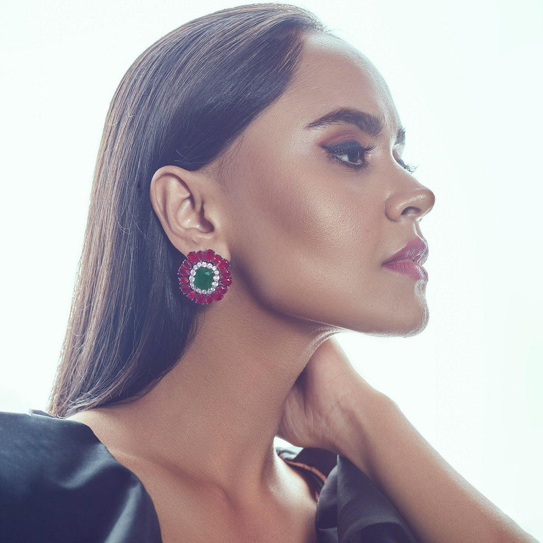 COLORBLOCK - CZ EARRINGS - House Of Shikha