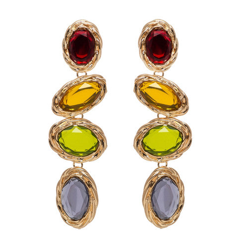 MULTICOLOR CRYSTAL DANGLERS