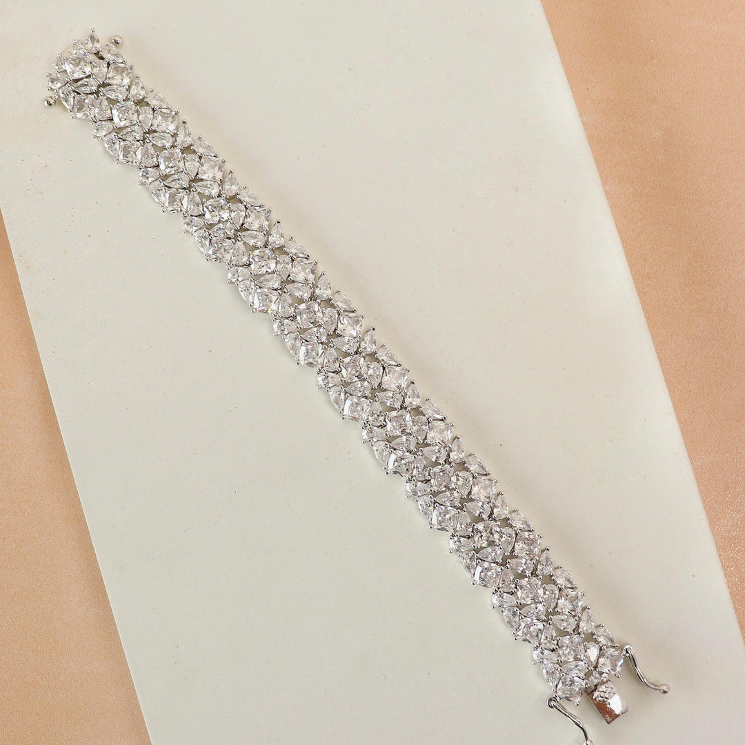 FAEKAH - CUBIC ZIRCONIA BRACELET - House Of Shikha