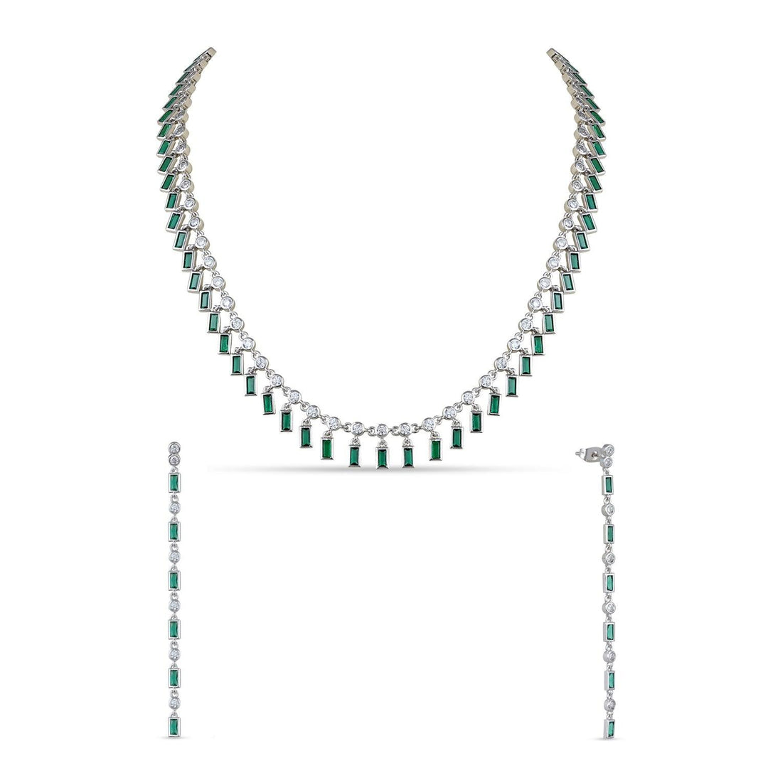 KUBBRAA ZIRCONIA CHOKER - House Of Shikha