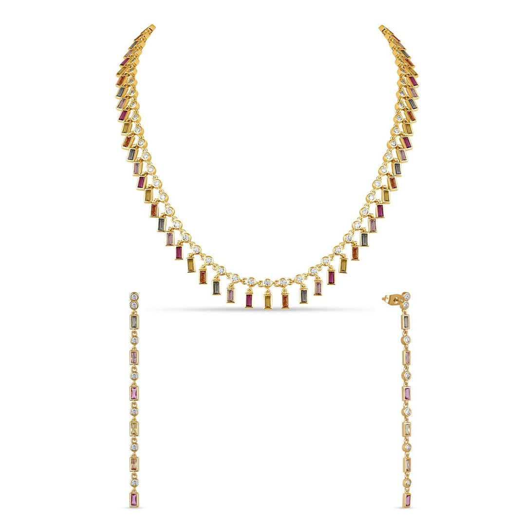 KUBBRAA ZIRCONIA CHOKER - House Of Shikha