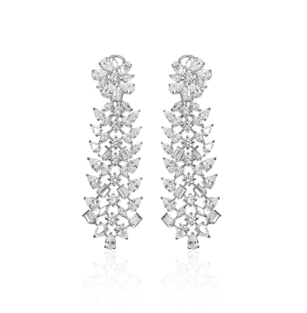 TANNA - CZ DANGLER EARRINGS - House Of Shikha