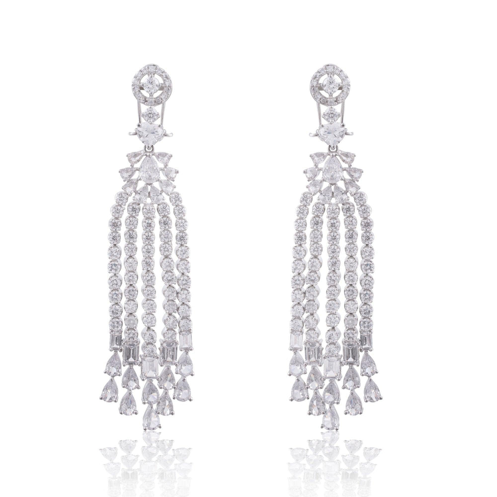 RAIMA - CZ DANGLER EARRINGS - House Of Shikha