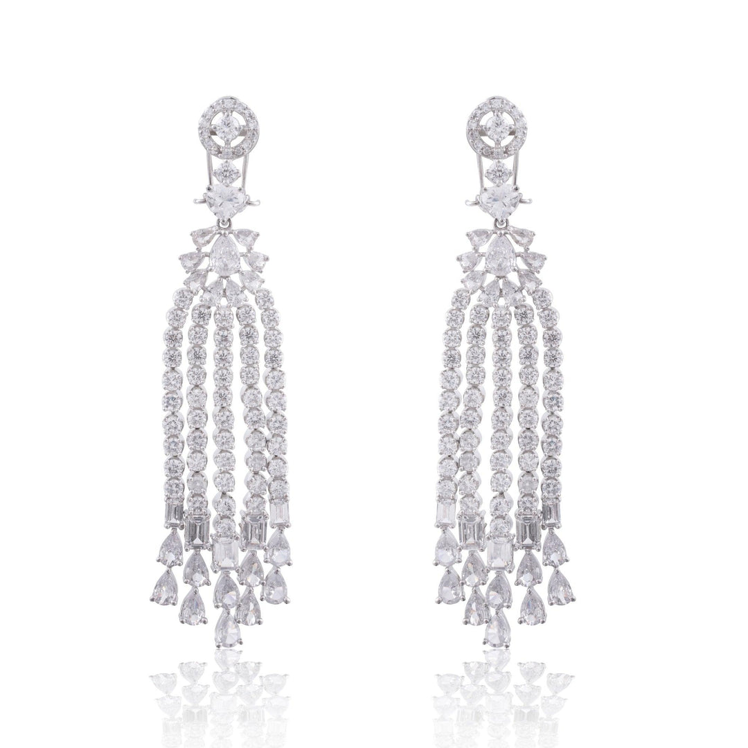 RAIMA - CZ DANGLER EARRINGS - House Of Shikha