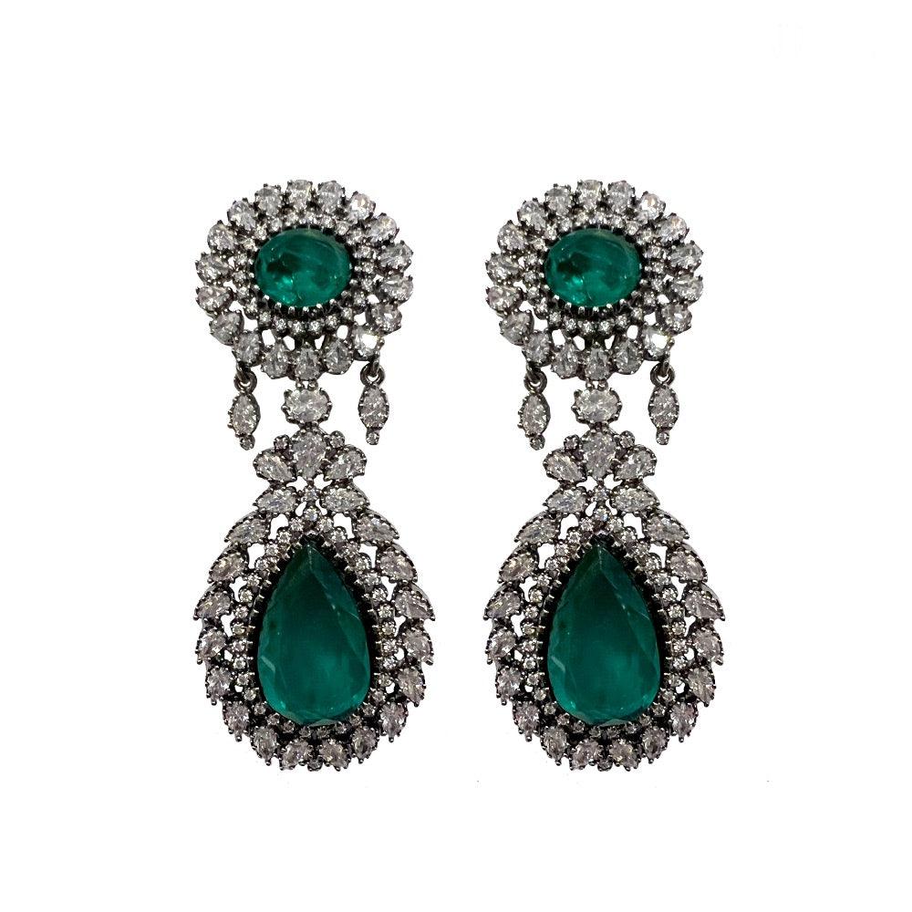 AAMNA - DOUBLET DANGLER EARRINGS - House Of Shikha