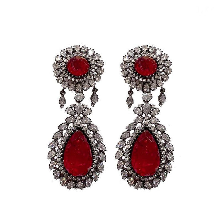 AAMNA - DOUBLET DANGLER EARRINGS - House Of Shikha