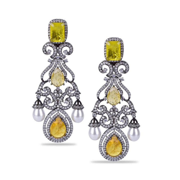 KAHINI - DOUBLET DANGLER EARRINGS - House Of Shikha