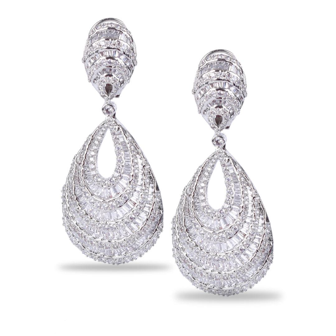 TABU BAGUETTE DANGLER EARRINGS - House Of Shikha