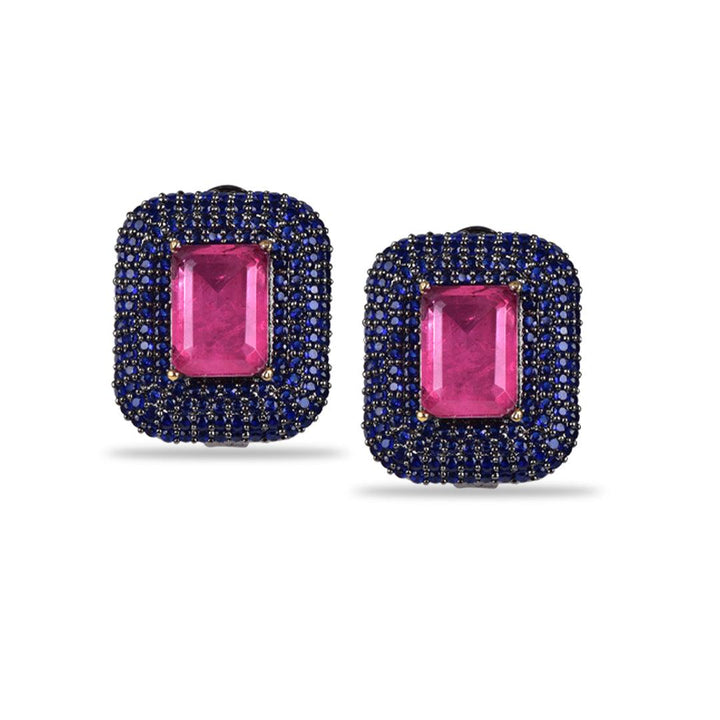 CALI - DOUBLET STUD EARRINGS - House Of Shikha