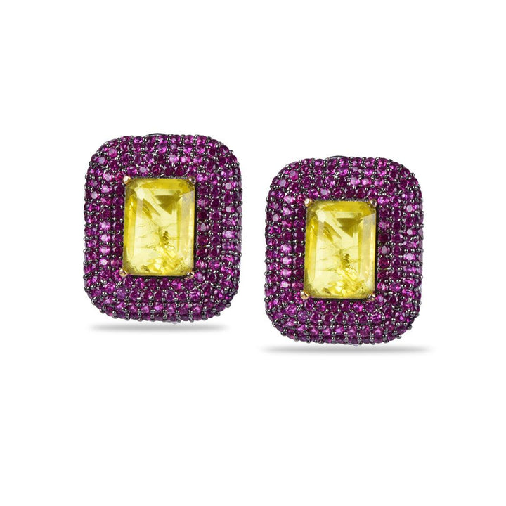 CALI - DOUBLET STUD EARRINGS - House Of Shikha