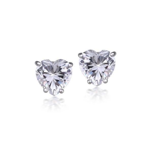 HEART SOLITAIRE EARRINGS - House Of Shikha