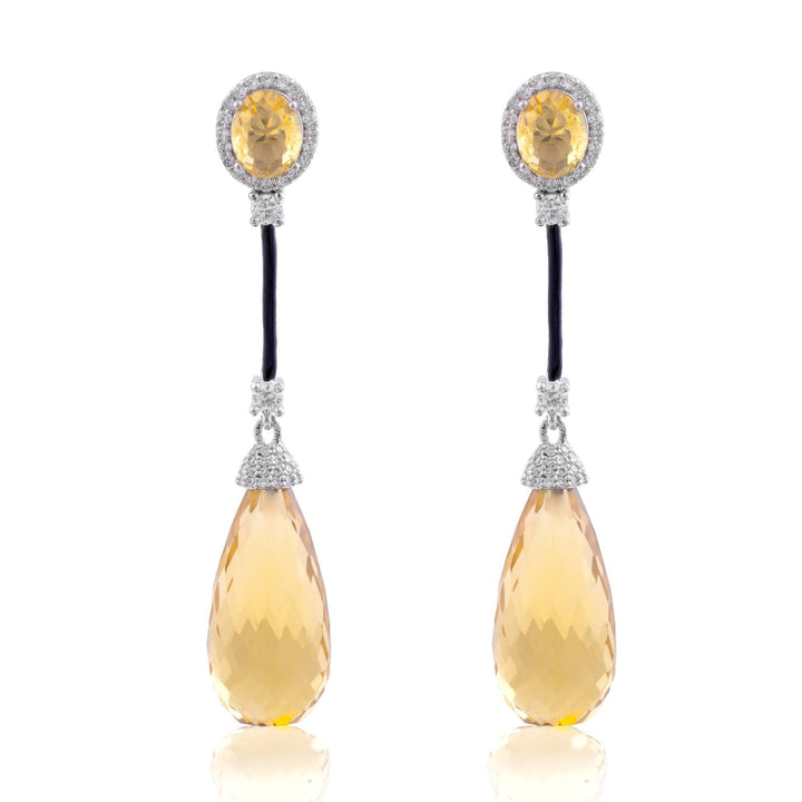 MARA - CZ DANGLER EARRINGS - House Of Shikha