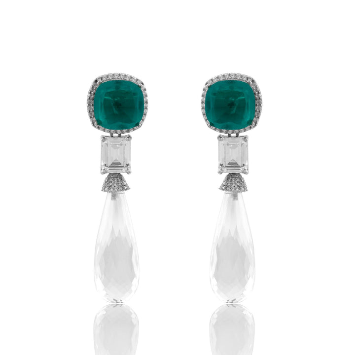 LARAA - CZ DANGLER EARRINGS - House Of Shikha