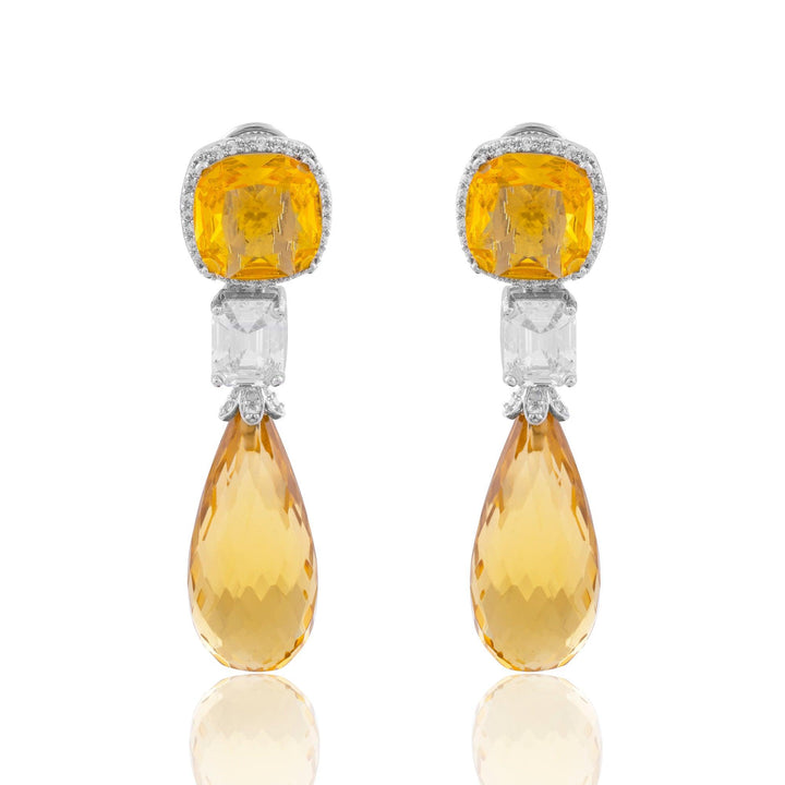 LARAA - CZ DANGLER EARRINGS - House Of Shikha