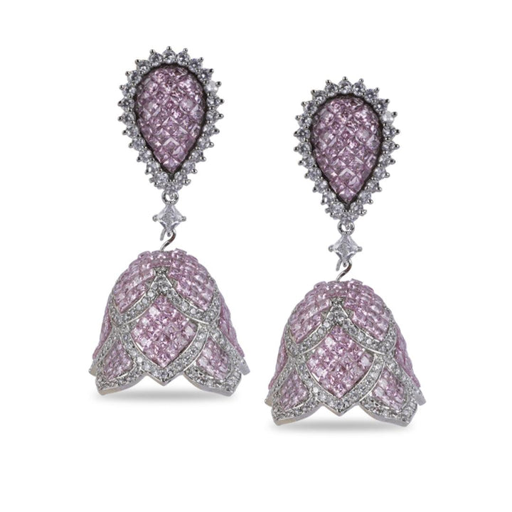 ZIA - CZ JHUMKI EARRINGS - House Of Shikha