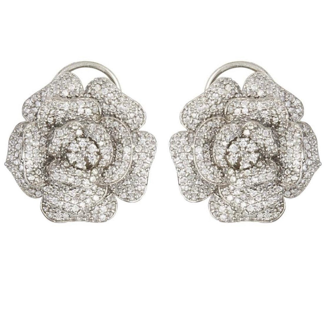 ROSE - CZ EARRINGS - House Of Shikha