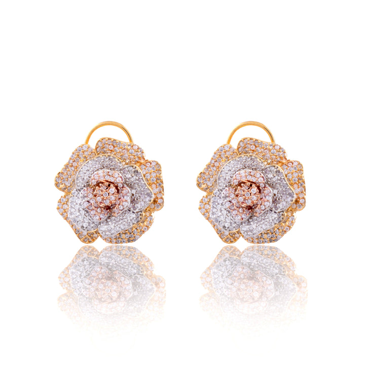 ROSE - CZ EARRINGS - House Of Shikha