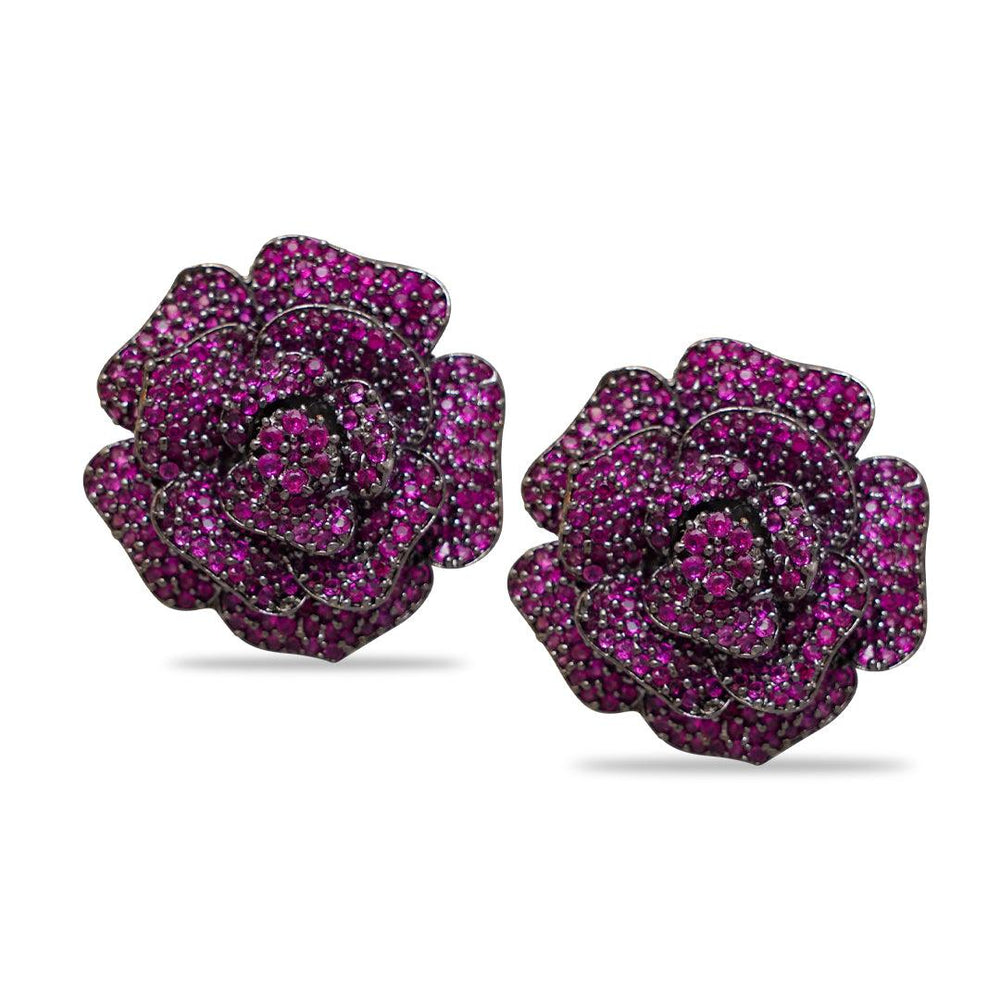 ROSE - CZ EARRINGS - House Of Shikha