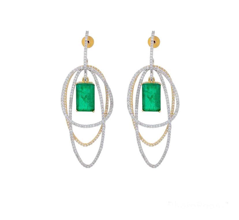 HALEY - DOUBLET CZ EARRINGS - House Of Shikha