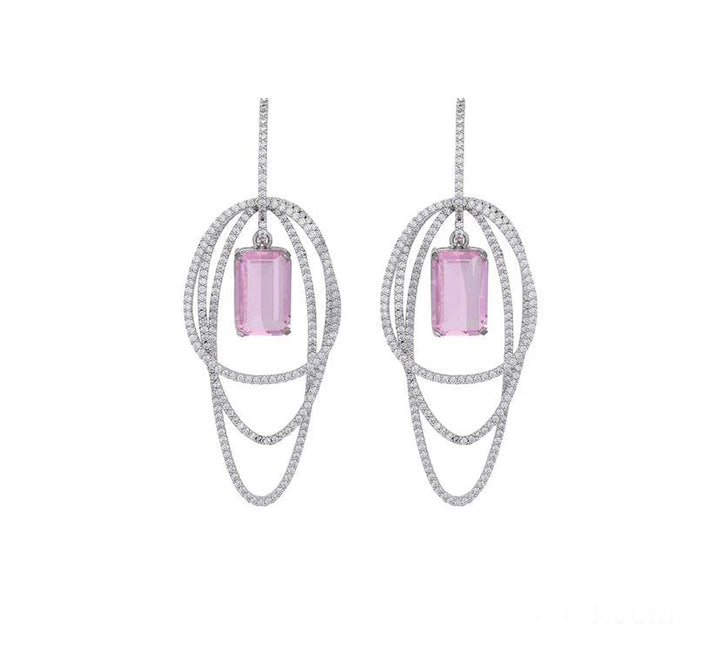 HALEY - DOUBLET CZ EARRINGS - House Of Shikha