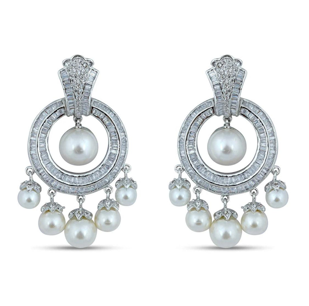 JIERA - CZ CHANDBALI EARRINGS - House Of Shikha