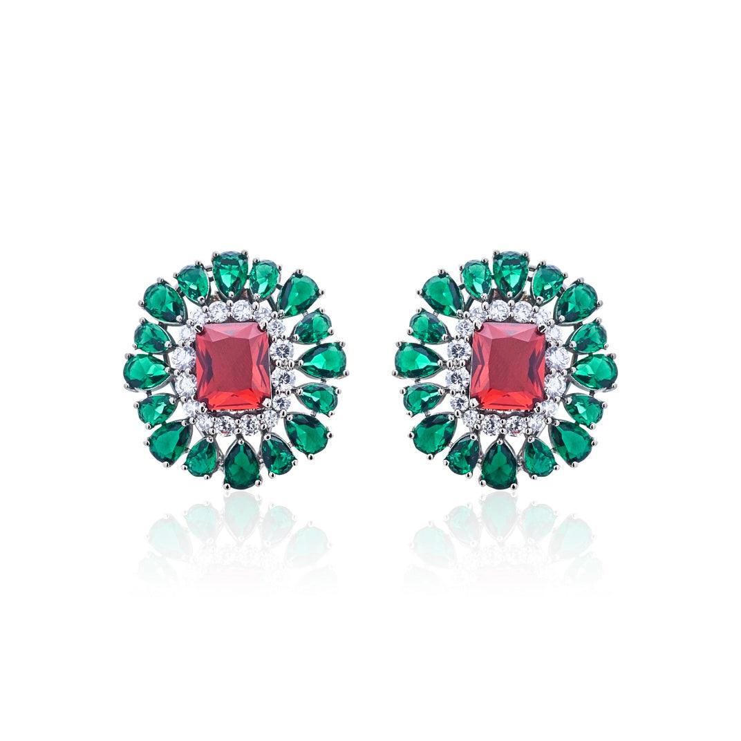 COLORBLOCK - CZ EARRINGS - House Of Shikha