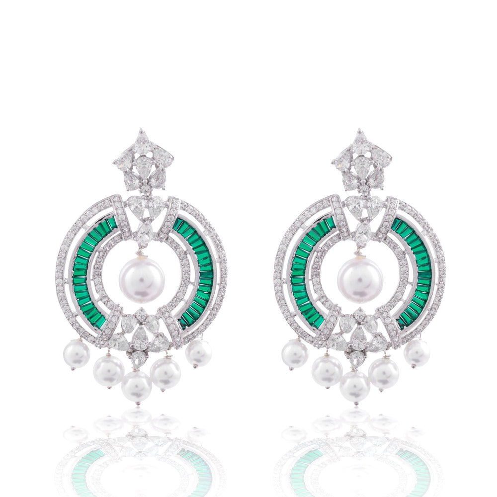 RANIA - ZIRCONIA CHAANBALI EARRINGS - House Of Shikha