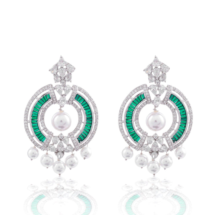 RANIA - ZIRCONIA CHAANBALI EARRINGS - House Of Shikha