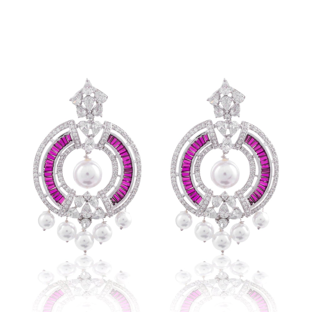 RANIA - ZIRCONIA CHAANBALI EARRINGS - House Of Shikha