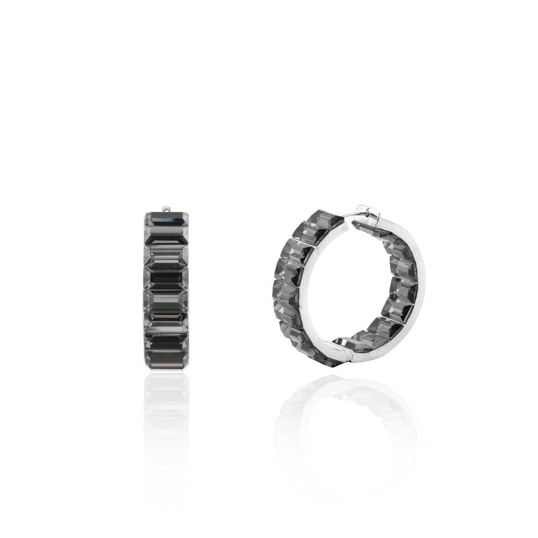 BAHL - SWAROVSKI HOOP EARRINGS - House Of Shikha