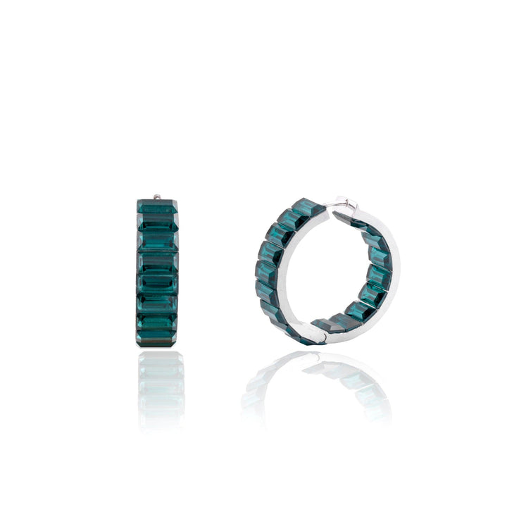 BAHL - SWAROVSKI HOOP EARRINGS - House Of Shikha