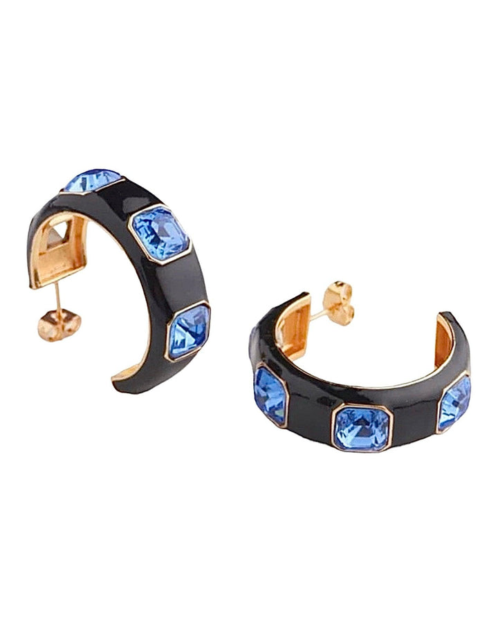 PRANU - BLUE HOOP EARRINGS - House Of Shikha