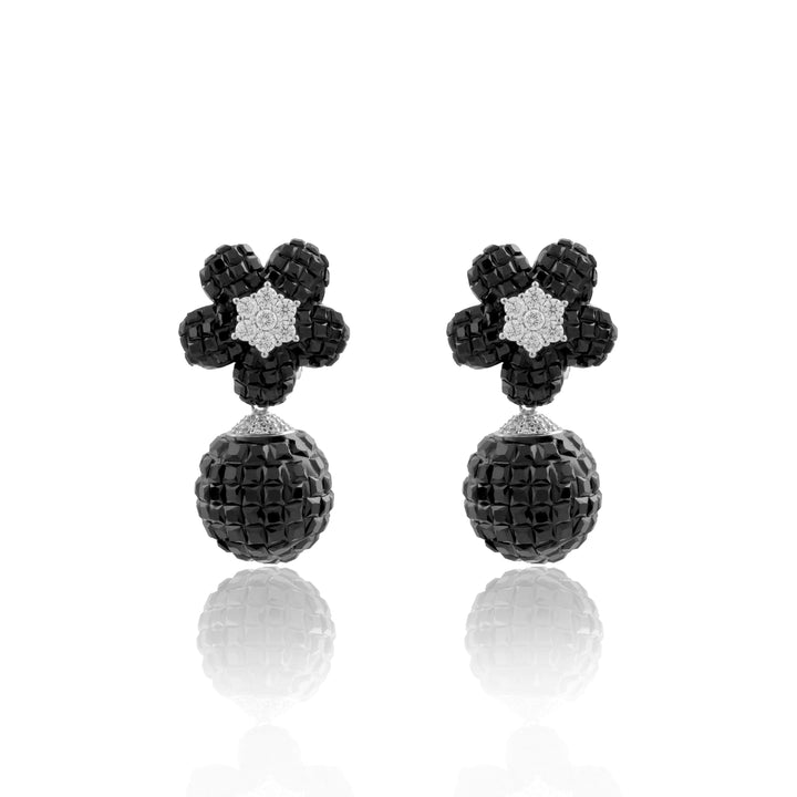 KATE GLOBE DROP INVISIBLE EARRINGS - House Of Shikha