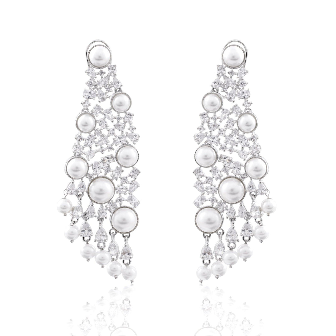 CELESTIAL PEARL DIAMOND DANGLER - House Of Shikha