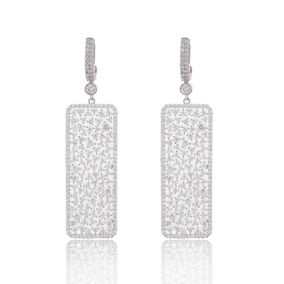 AILASA DIAMOND JAALI EARRINGS - House Of Shikha