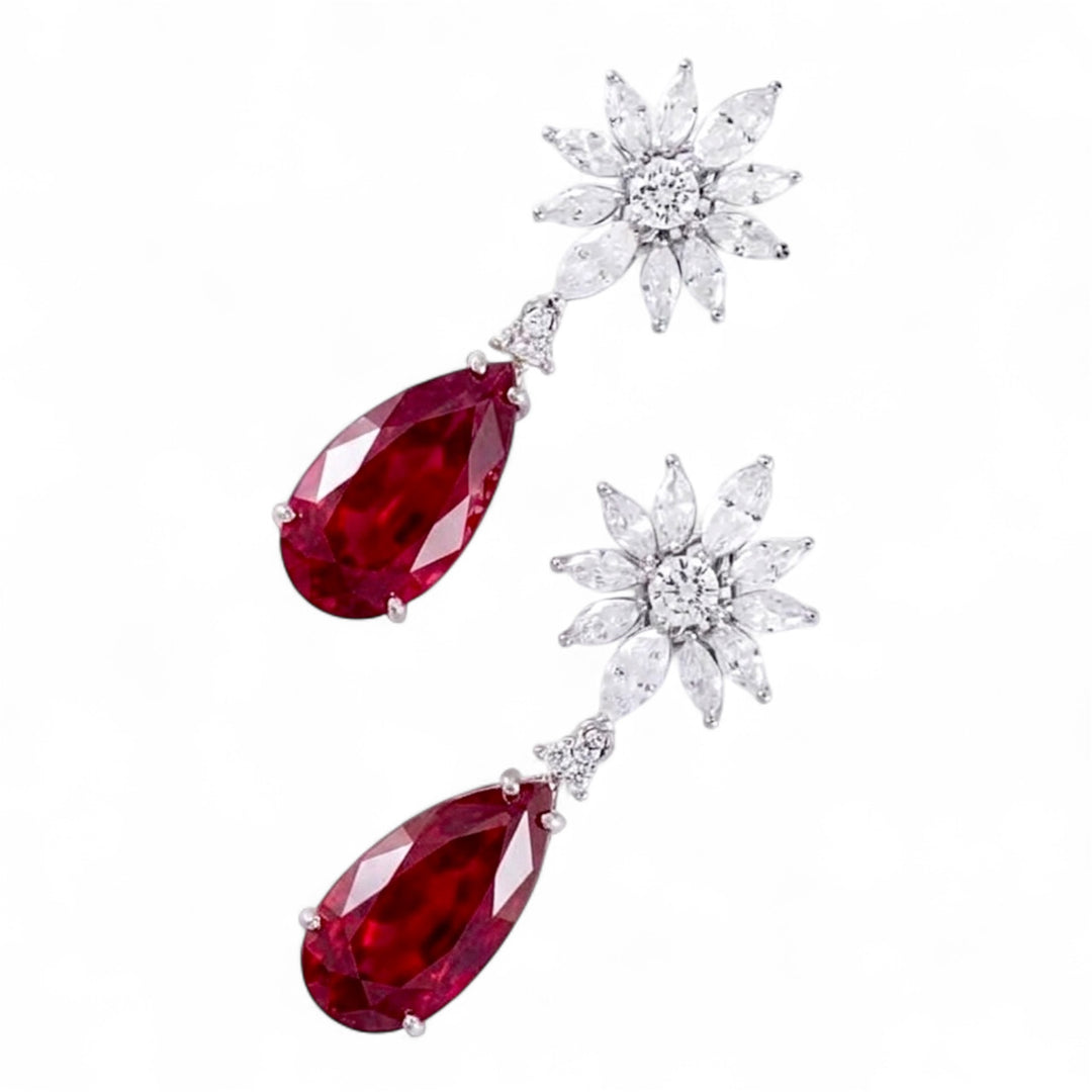 MARQUISE CLUSTER DROP EARRINGS