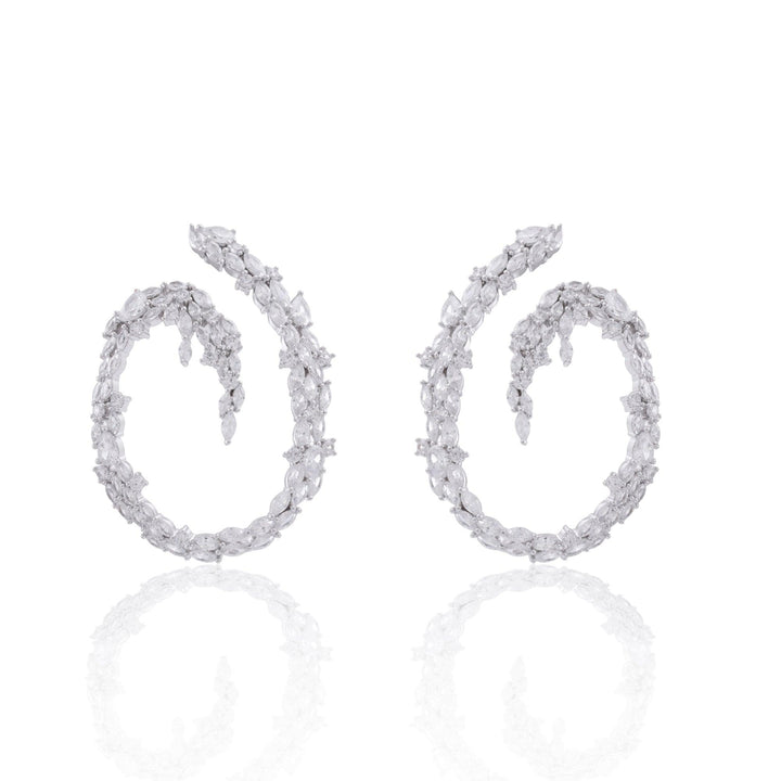 TWIRL DIAMOND EARRINGS - House Of Shikha