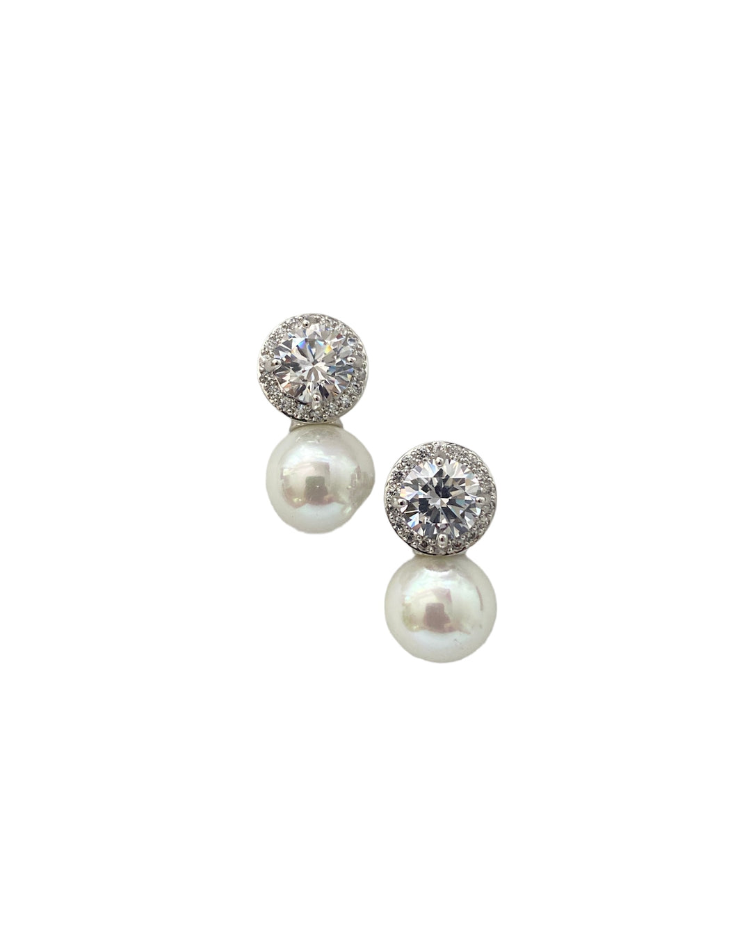 ALAYA SOLITAIRE PEARL EARRINGS - House Of Shikha