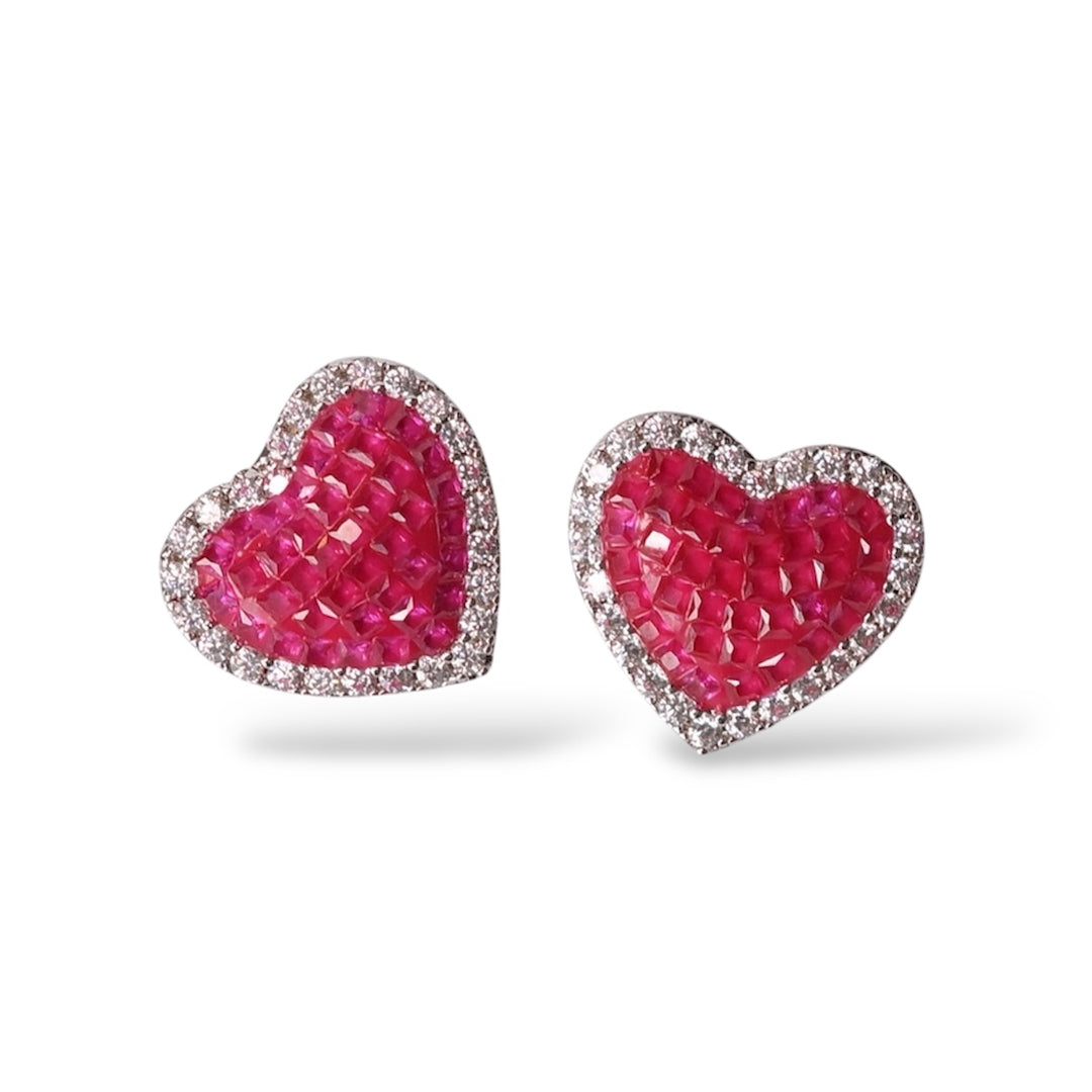 COLOR HEARTS STUDS