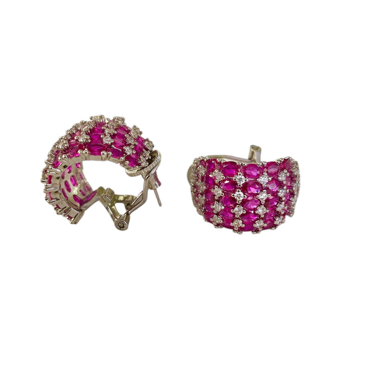 SHARJEENA - CZ MARQUISE HOOPS