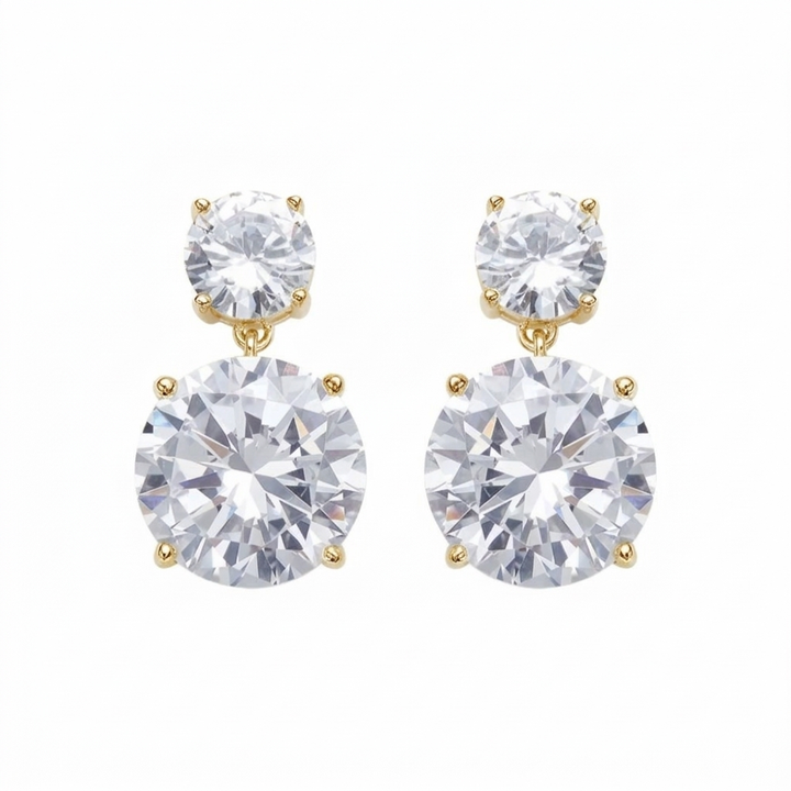 HANSIKA SOLITAIRE DROP EARRINGS