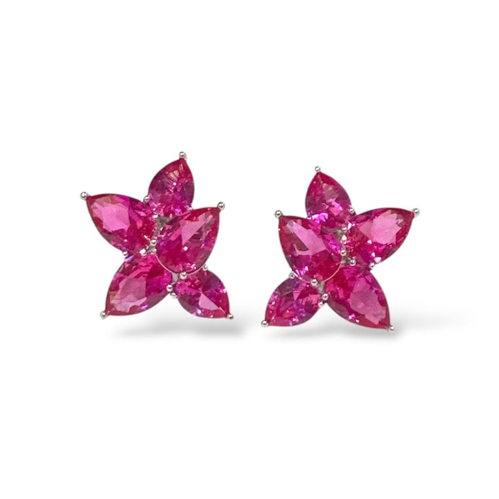 EMERALD PEAR SHAPE STUD EARRINGS
