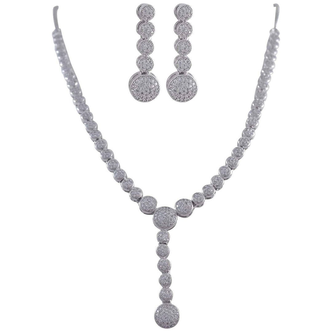 AIKAH - CZ NECKLACE SET - House Of Shikha