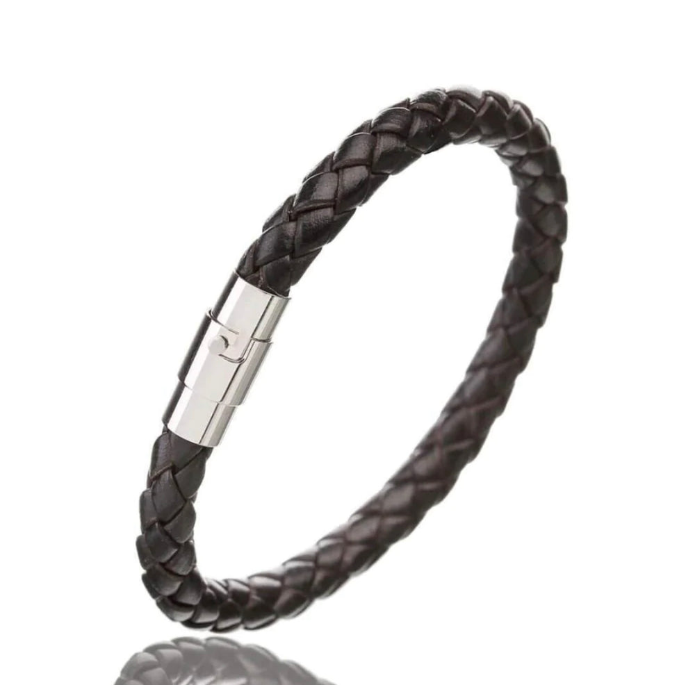 Men's Braided Rope Leather Bracelet - House Of Shikha