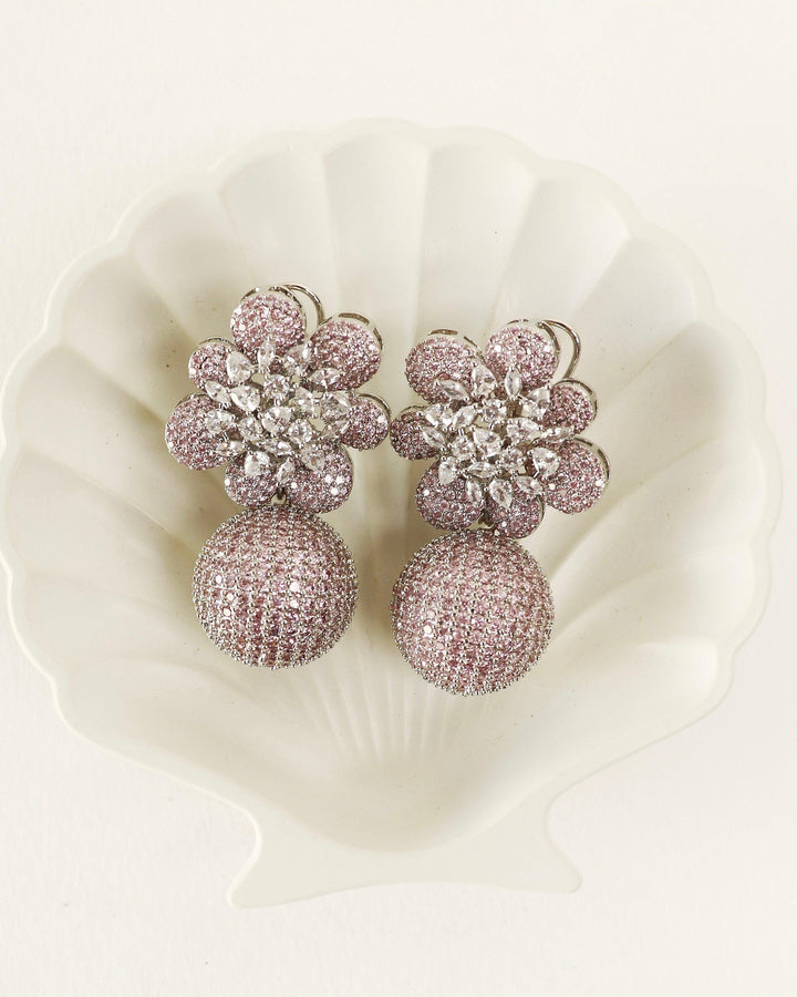 GALA - FLORAL BALL EARRINGS - House Of Shikha