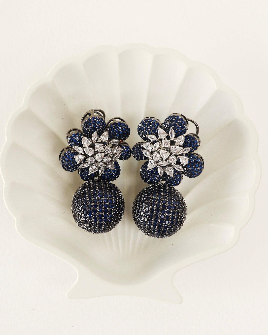 GALA - FLORAL BALL EARRINGS - House Of Shikha