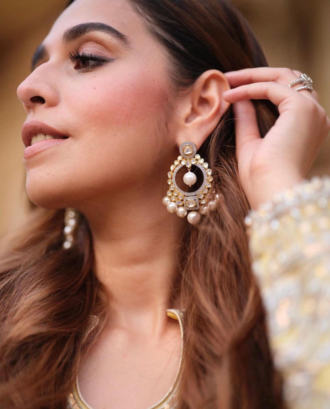 SUMI - CHANDBALI EARRINGS - House Of Shikha